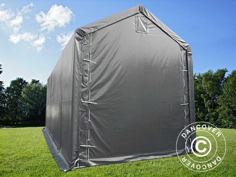 Storage shelter PRO XL 3.5x10x3.3x3.94 m, PVC, Grey