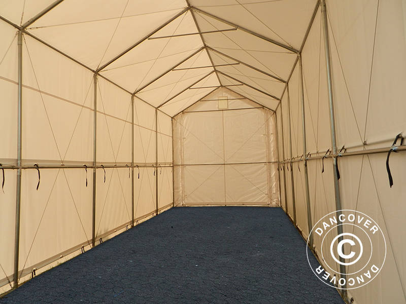 Storage shelter PRO XL 4x12x3.5x4.59 m, PVC, White