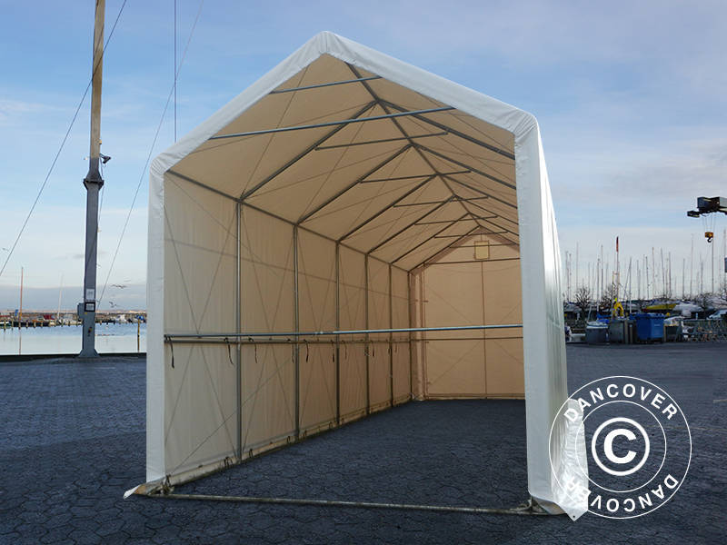 Storage shelter PRO XL 4x12x3.5x4.59 m, PVC, White