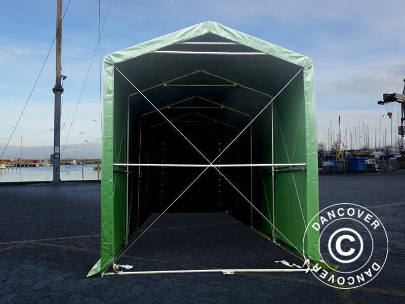Storage shelter PRO XL 3.5x8x3.3x3.94 m, PVC, Green