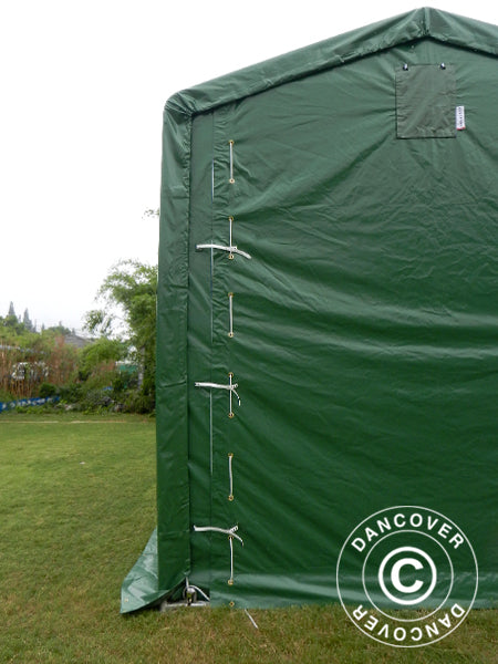 Storage shelter PRO XL 3.5x8x3.3x3.94 m, PVC, Green