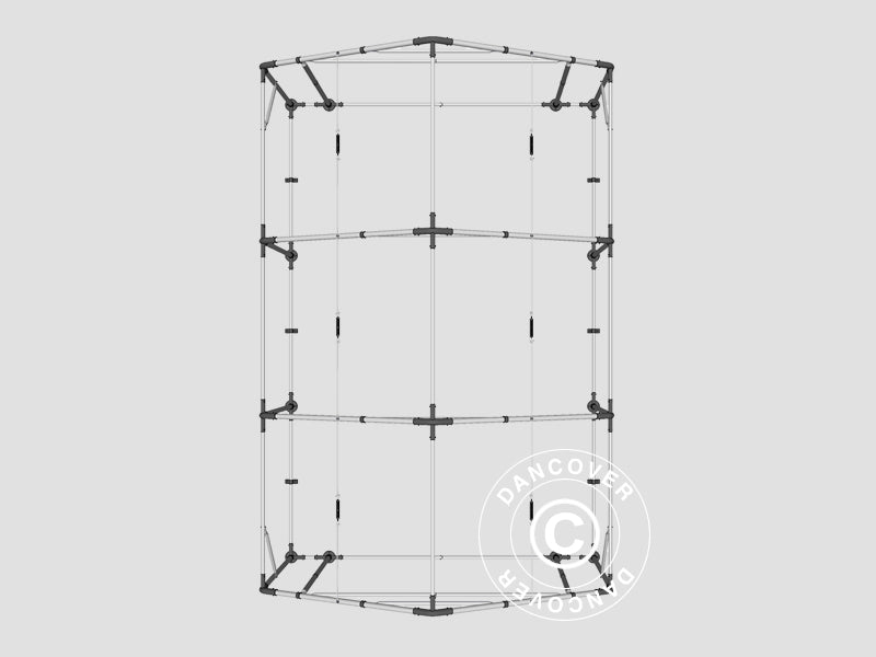 Storage shelter PRO 4x6x2x3.1 m, PVC, Grey