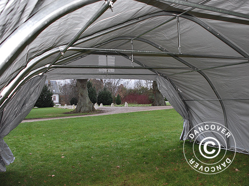 Portable double garage 5.4x6x2.9 m PVC, Grey