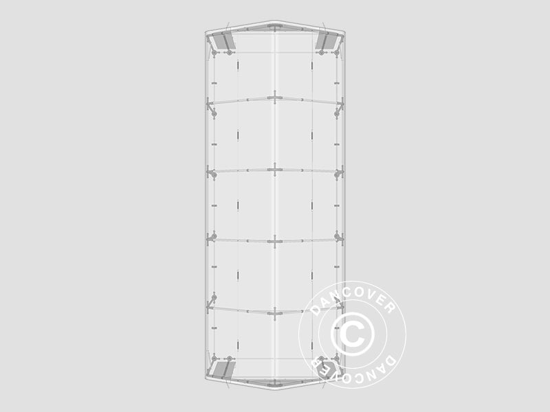 Storage shelter PRO 4x10x2x3.1 m, PVC, Grey