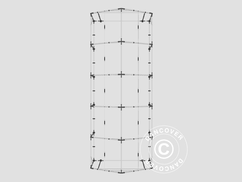 Storage shelter PRO 4x10x2x3.1 m, PVC, Grey