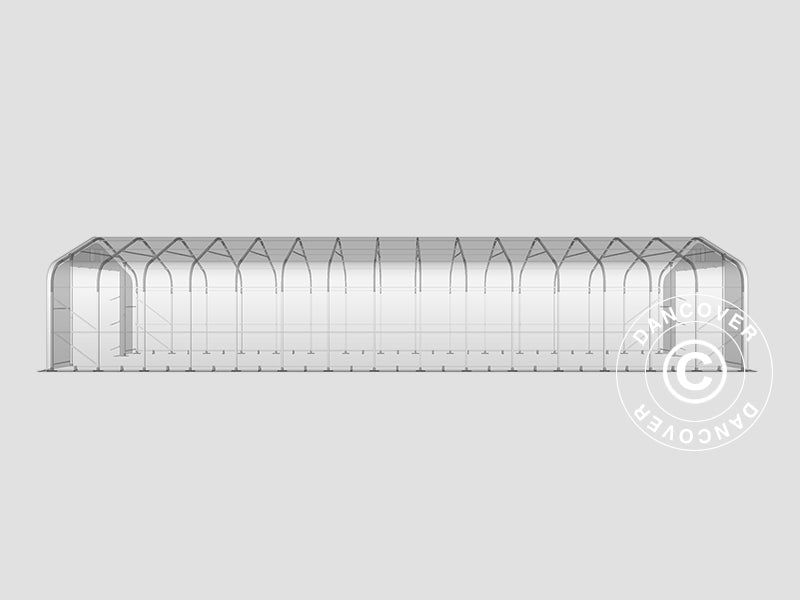 Storage shelter PRO 6x18x3.7 m PVC w/skylight, Green