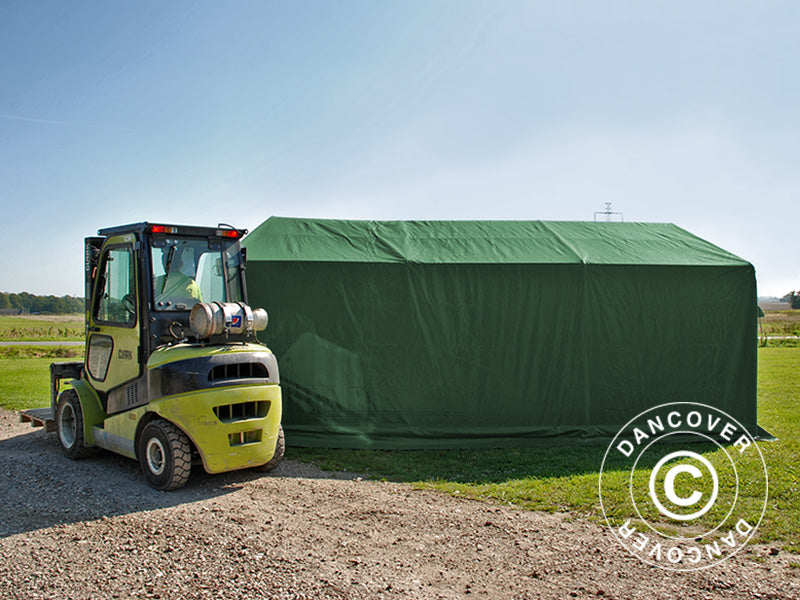 Storage shelter PRO 4x6x2x3.1 m, PVC, Green