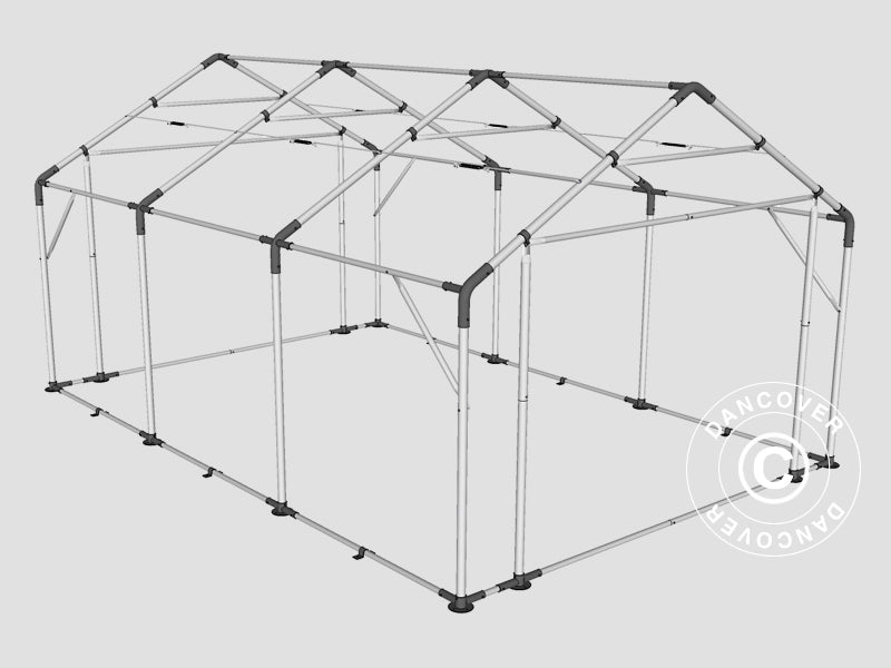 Storage shelter PRO 4x6x2x3.1 m, PVC, Green