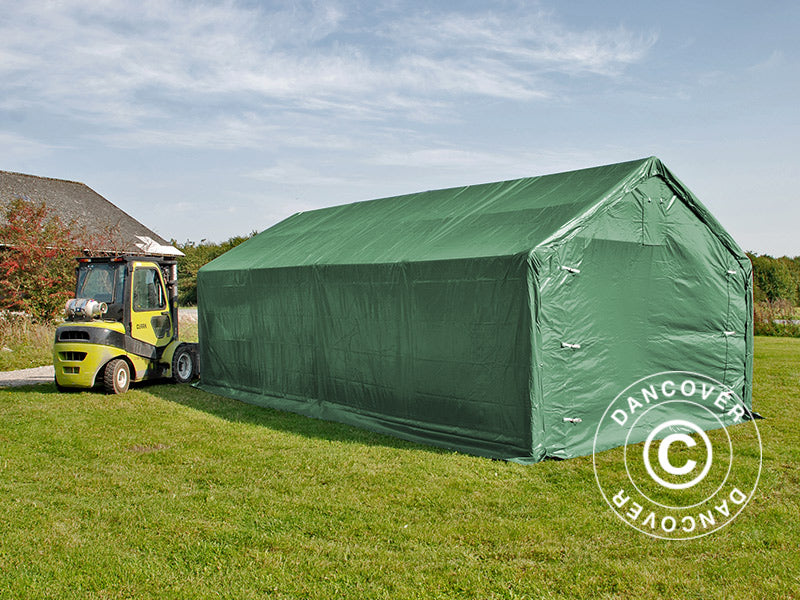 Storage shelter PRO 4x8x2.5x3.6 m, PVC, Green