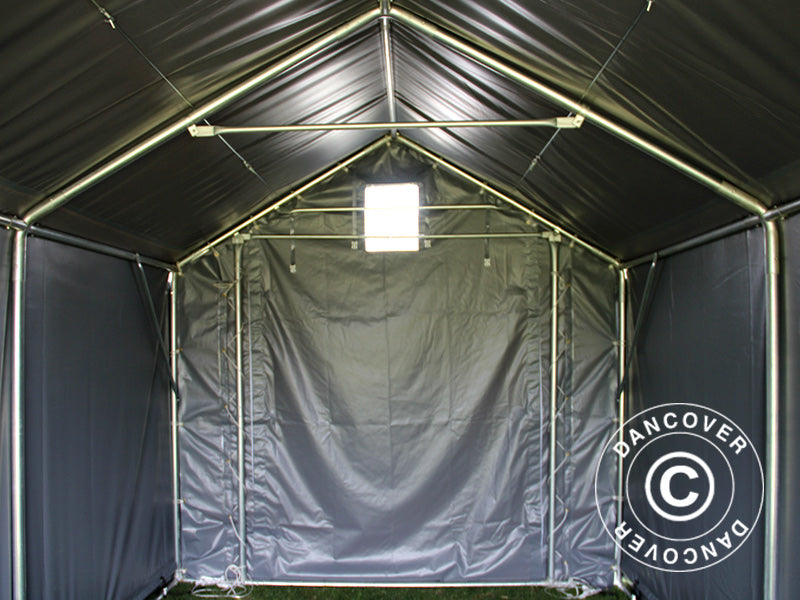 Storage shelter PRO 3x6x2x2.82 m, PVC, Grey