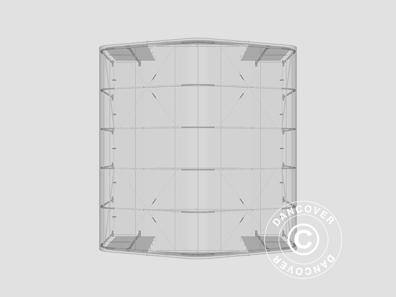 Storage shelter PRO 7x7x3.8 m, PE, Grey