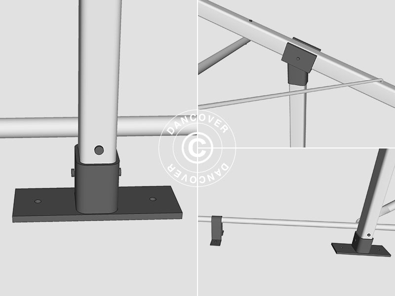 Storage shelter PRO 7x7x3.8 m, PE, Grey
