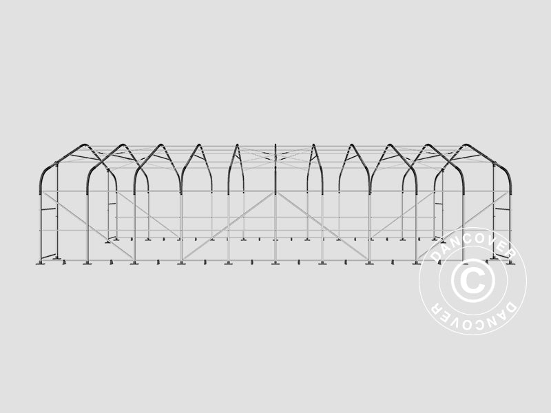 Storage shelter PRO 7x14x3.8 m PVC w/skylight, Green
