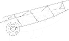 Outlying deck frame for boat cover, 13 m/5, NOA