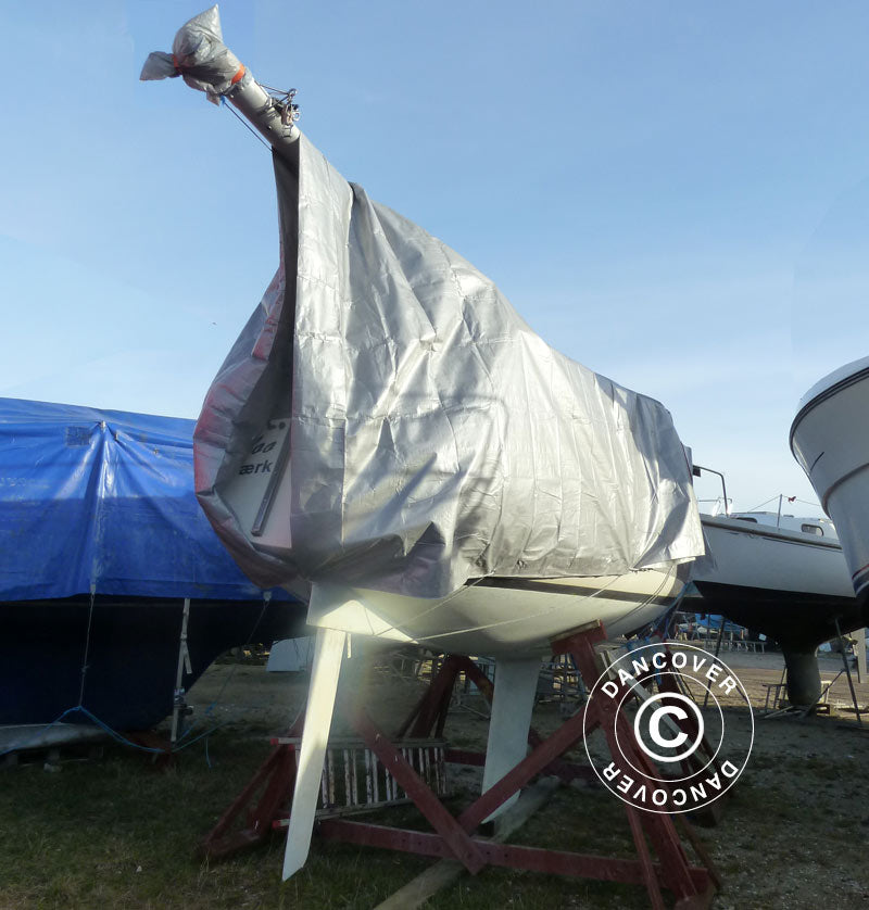 Tarpaulin 6x12 m, PE 300 g/m², Grey