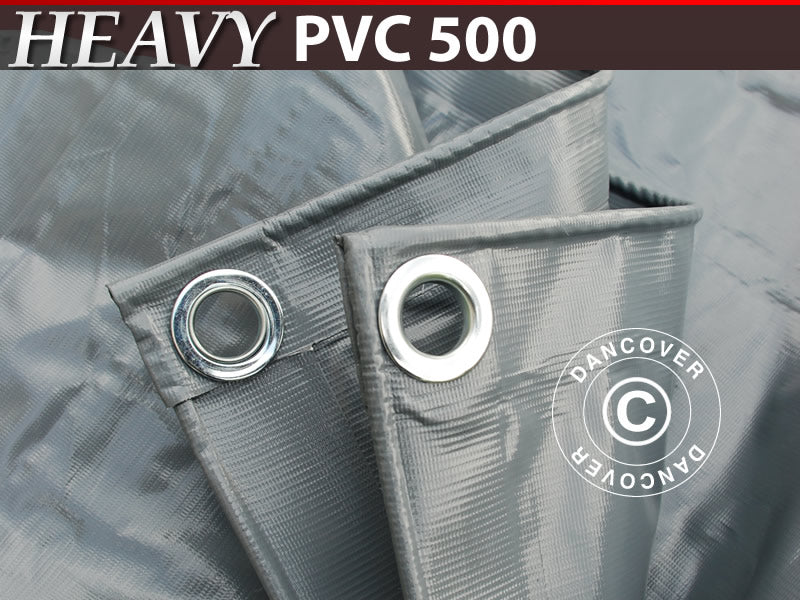 Tarpaulin 6x10 m, PVC 500 g/m², Grey