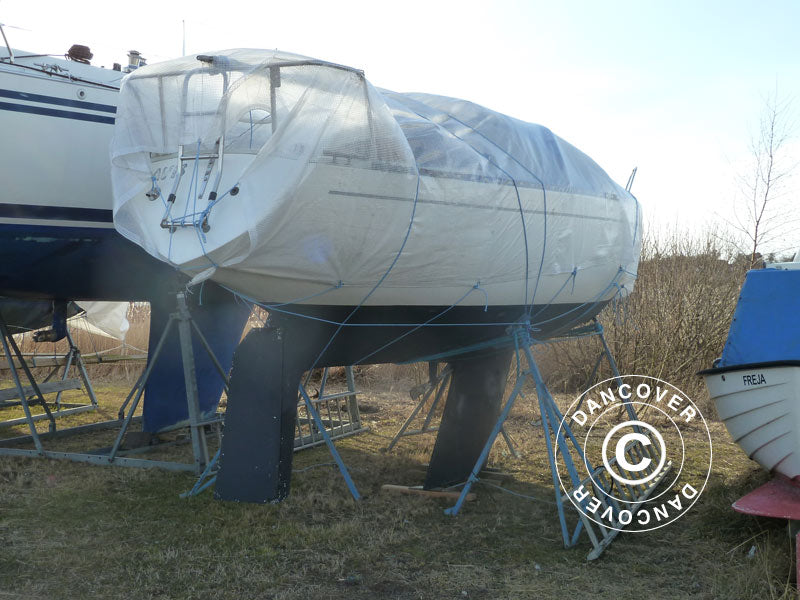 Tarpaulin 10x16 m, Net reinforced PE 200 g/m², Clear