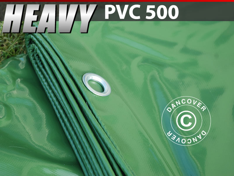 Tarpaulin 6x10 m, PVC 500 g/m², Green