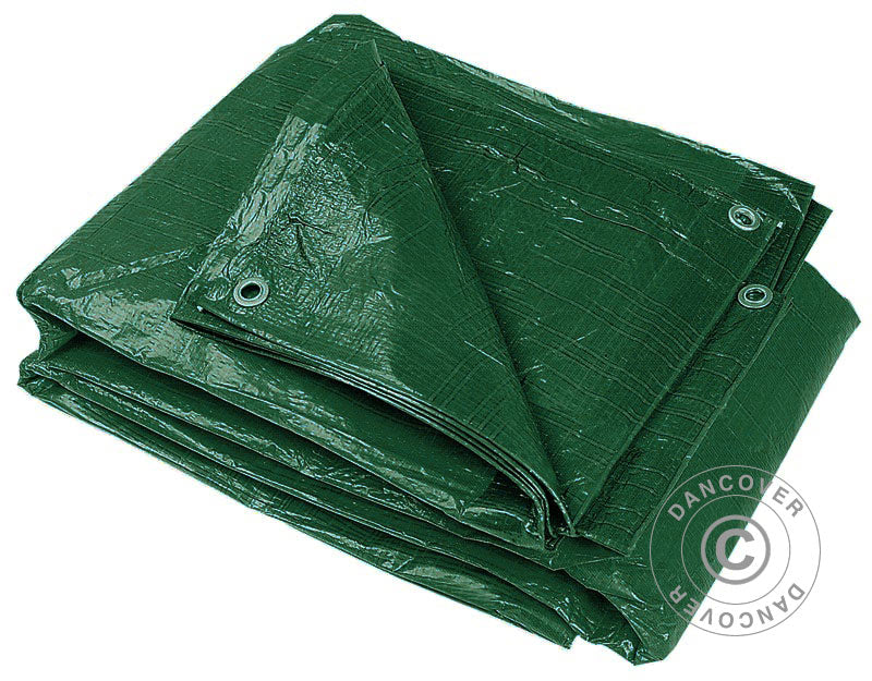 Tarpaulin 4x6 m (6 pcs), PE 65 g/m², Green