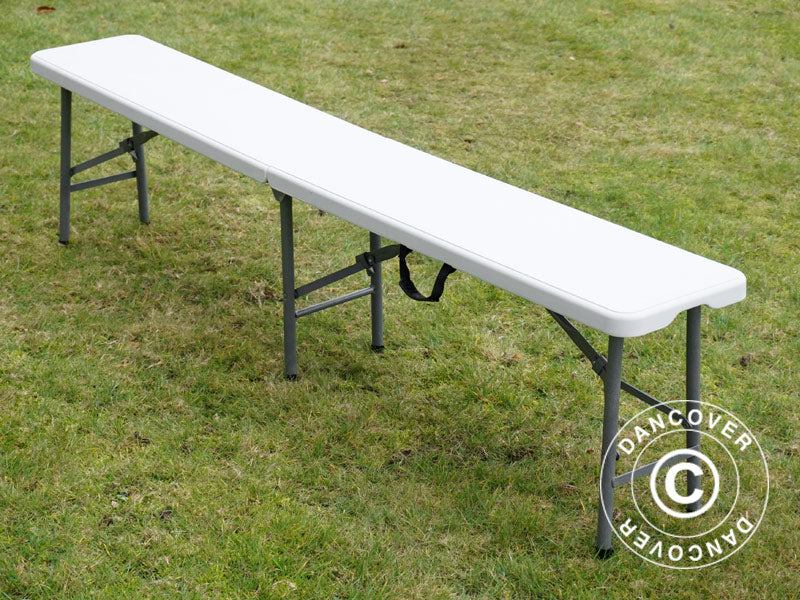 Folding bench 244x30x43 cm, Light grey (1 pc.)