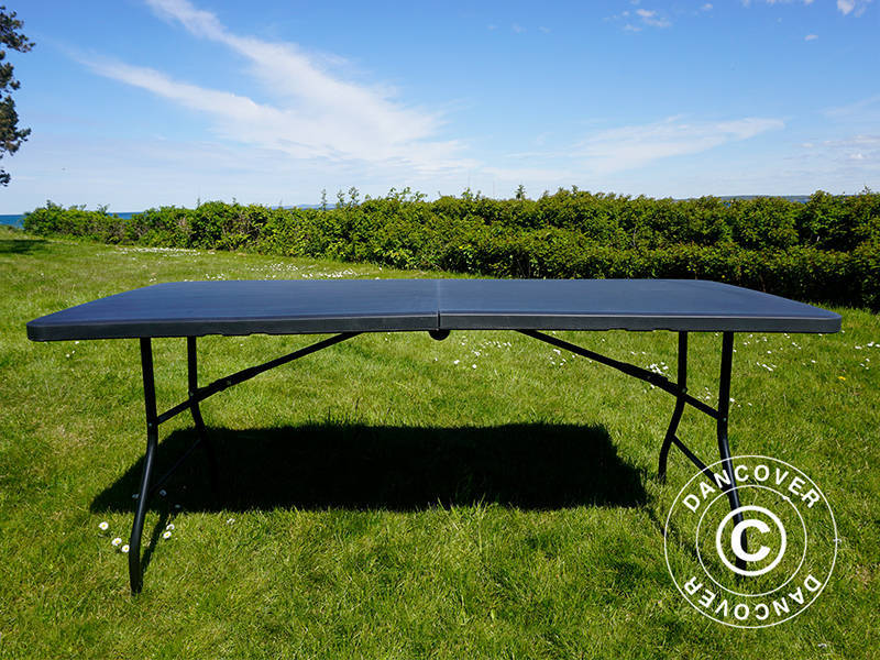 Folding Table 180x74x74 cm, Black (1 pc.)