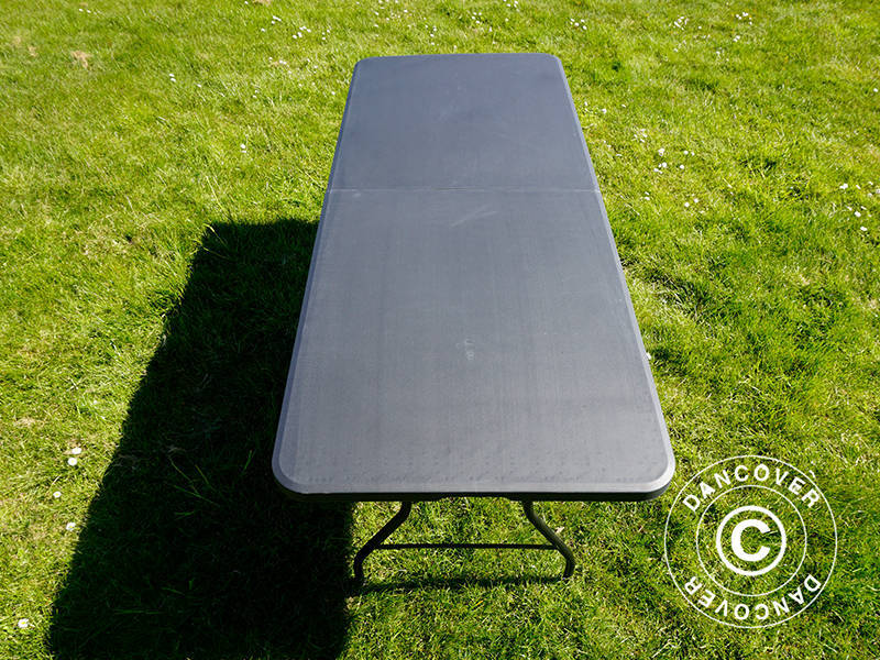 Folding Table 180x74x74 cm, Black (10 pcs.)