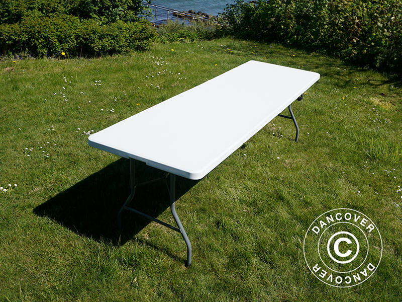 Folding Table 240x76x74 cm, Light Grey (1 pc.)