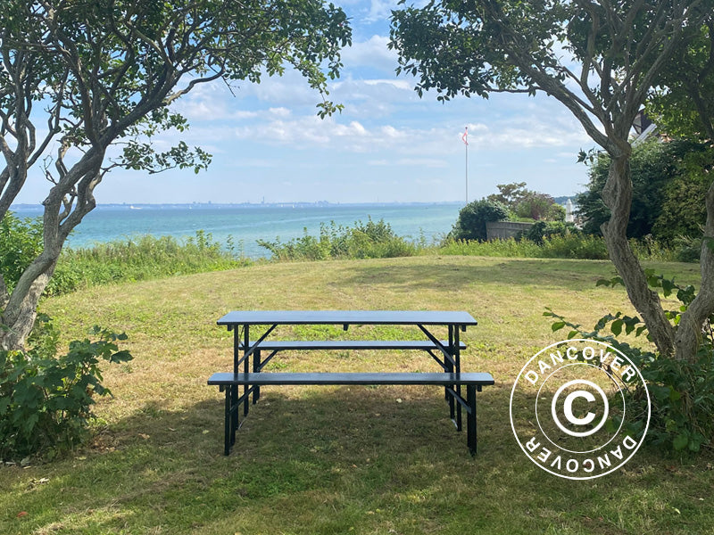 Beer Table Set PRO 180x60x78 cm, Black