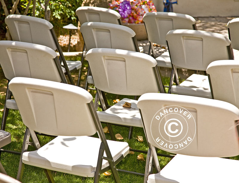 Folding Chair 48x43x89 cm, Light grey/White, 4 pcs.