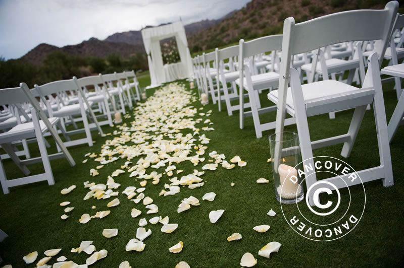 Padded Folding Chairs 44x46x77 cm, White, 24 pcs