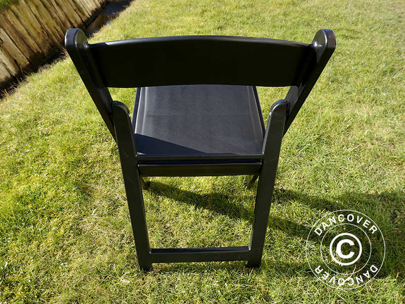 Padded Folding Chairs, Black, 44x46x77 cm, 4 pcs.