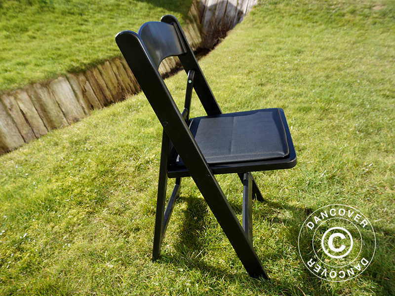 Padded Folding Chairs Black 44x46x77 cm, 8 pcs.