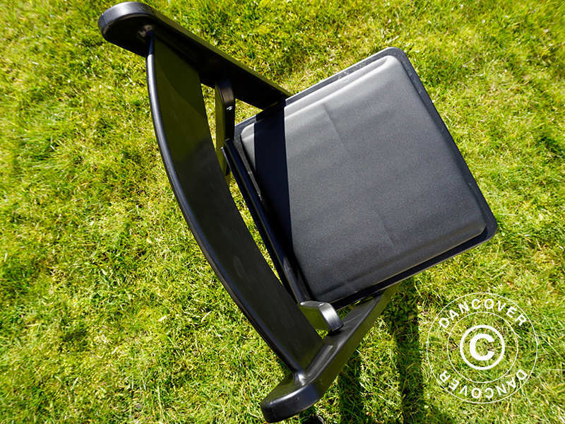 Padded Folding Chairs, Black, 44x46x77 cm, 24 pcs.