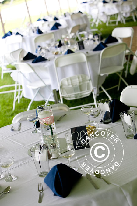 Round banquet tables Ø116 cm, Light grey (5 pcs.)