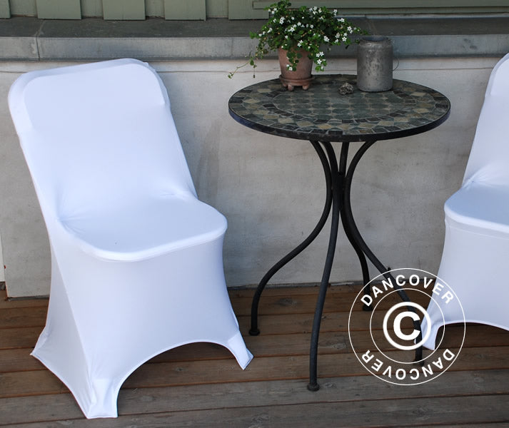 Stretch chair cover 44x44x80 cm, White (1 pc.)