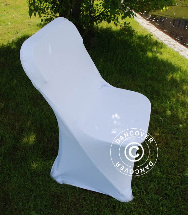 Stretch chair cover 44x44x80 cm, White (1 pc.)