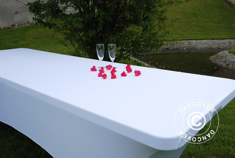Stretch table cover 183x75x74 cm, White