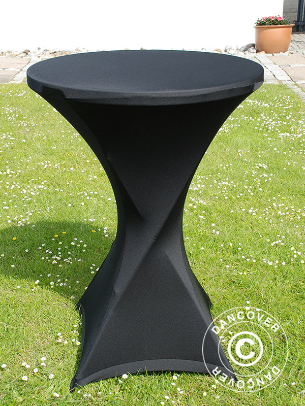 Stretch table cover Ø80x110 cm, Black
