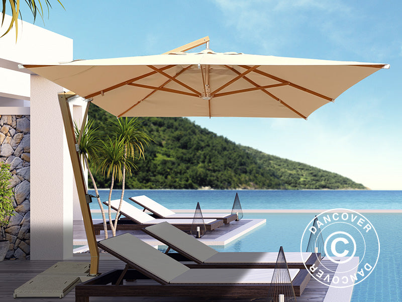 Cantilever parasol Havana, 3.5x3.5 m, Sand