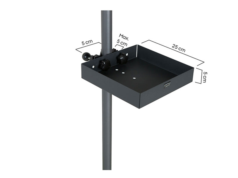 Parasol table, 25x25 cm, Black, 1 pc.