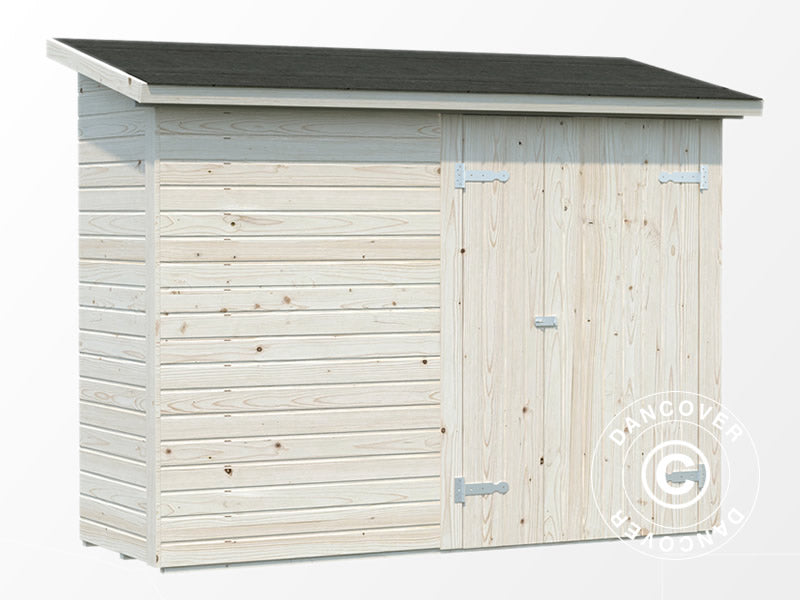 Wooden lean-to shed, 2.34x0.95x1.89 m, 2.2 m², Natural