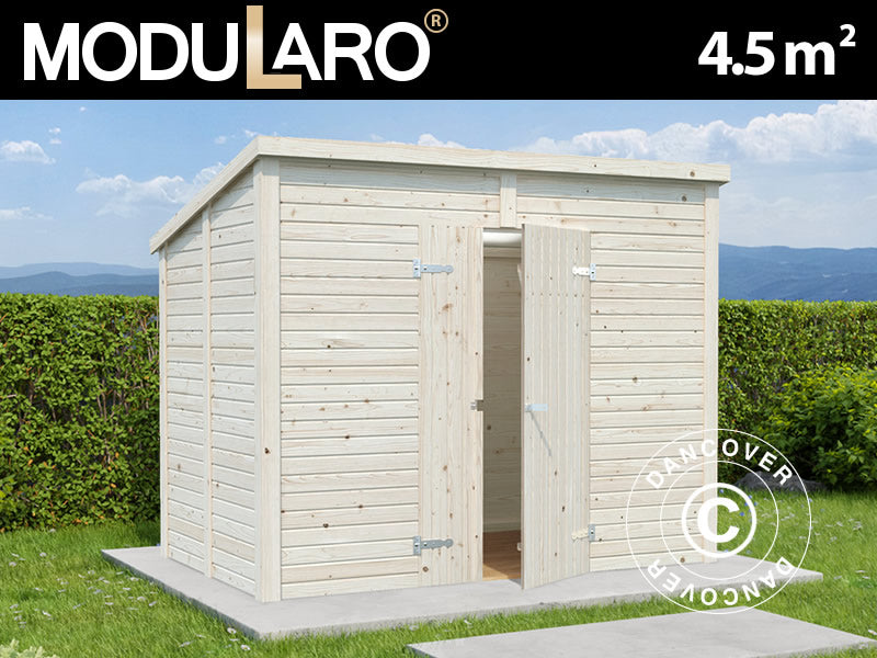Wooden shed, 2.73x1.7x2.3 m, 4.5 m², Natural