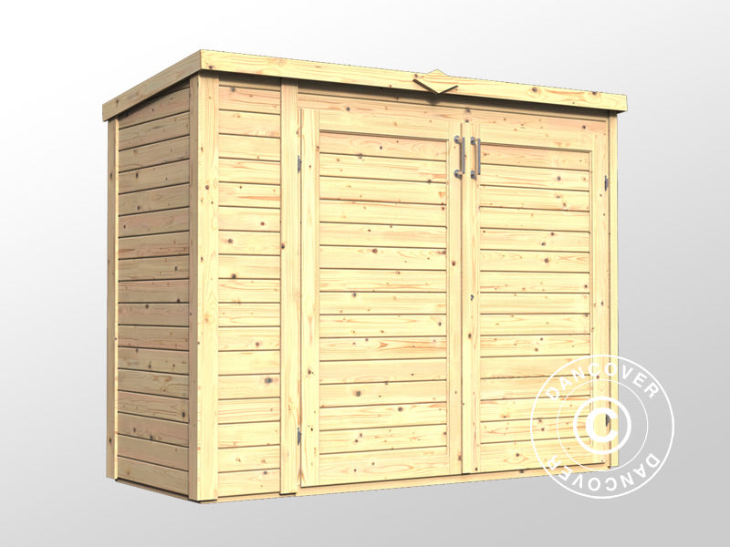 Wooden bike shed, Bertilo Multibox3, 2x0.82x1.63 m, 1.6 m²