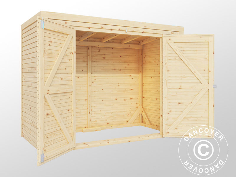 Wooden Bike Shed, Bertilo Box Bike, 2.07x1.03x1.43 m, 2.1 m², Natural