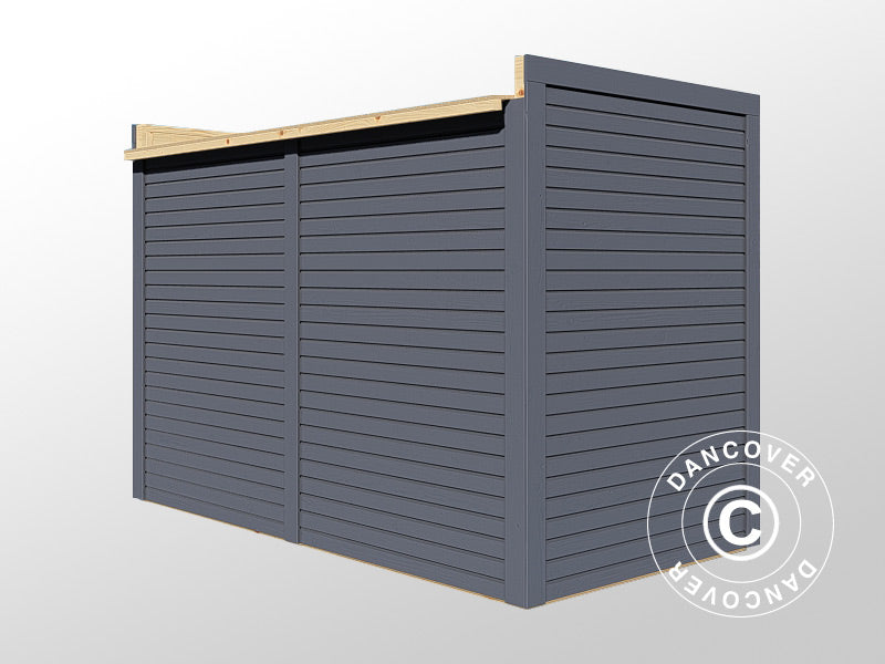Wooden Bike Shed, Bertilo Box Bike, 2.07x1.03x1.43 m, 2.1 m², Anthracite