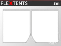 Sidewall w/zipper for FleXtents, 3 m, White