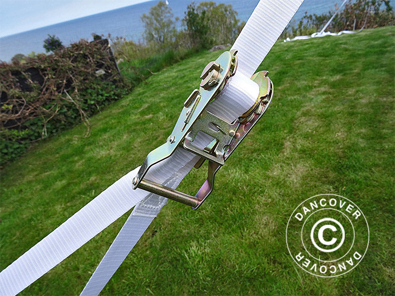 Safety Pack 4 (storm pegs 60 cm & storm straps), White