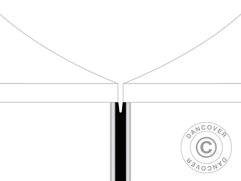 Infill joint panels for FleXtents® PRO pop-up gazebo 4 m series, Black, 2 pcs.