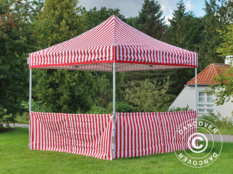 Half sidewall for FleXtents PRO, 3 m, Striped