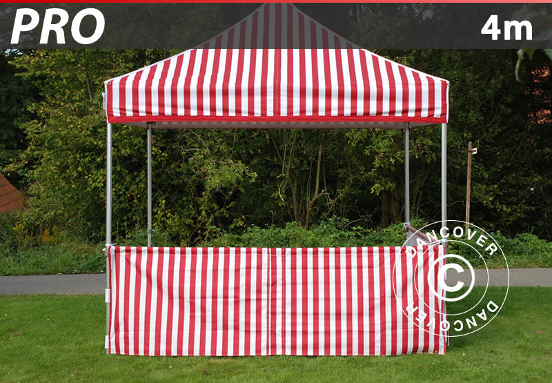 Half sidewall for FleXtents PRO, 4 m, Striped